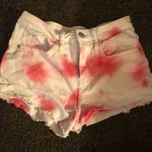 Tie dyed shorts